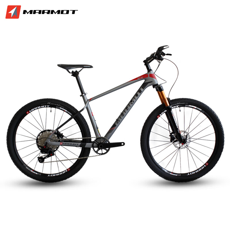 土拨鼠(marmot)世界十大碳纤维山地自行车品牌男女成人变速单车 灰