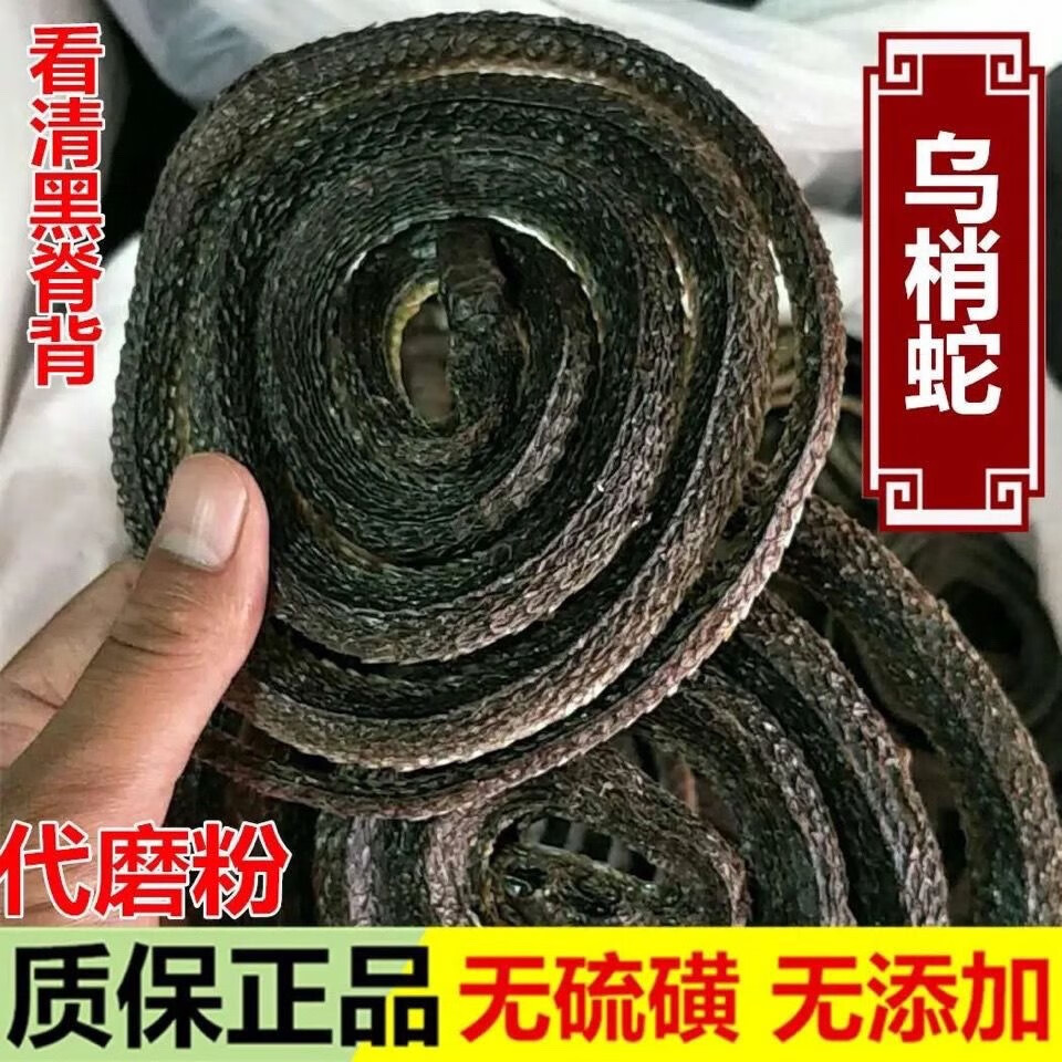捞鑫堂中药材乌梢蛇 乌蛇 特级四川乌梢蛇 酒乌梢蛇干 炒乌梢蛇 50克