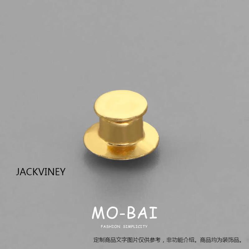 JACKVINEY通用款胸針備用扣蝴蝶扣平頭卡帽胸章刺馬針手工材料配件禮物 平頭帽金色【1個】