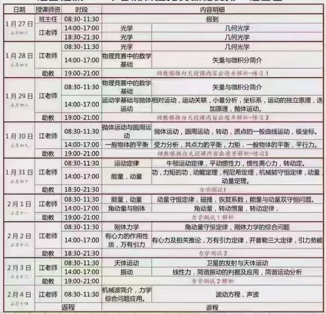 高中物理竞赛复赛视频课决赛冬令营蔡子星孔令剑