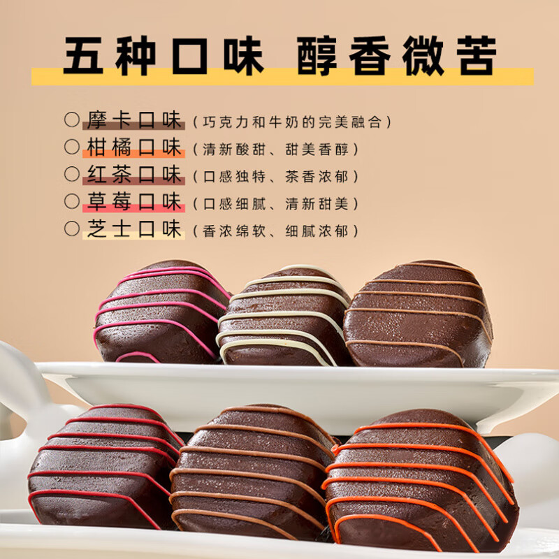 農(nóng)科院巧克力月餅高端禮盒包裝送人高檔級冰淇淋流心小月餅中秋節(jié) 空氣巧克力月餅6枚裝*1盒