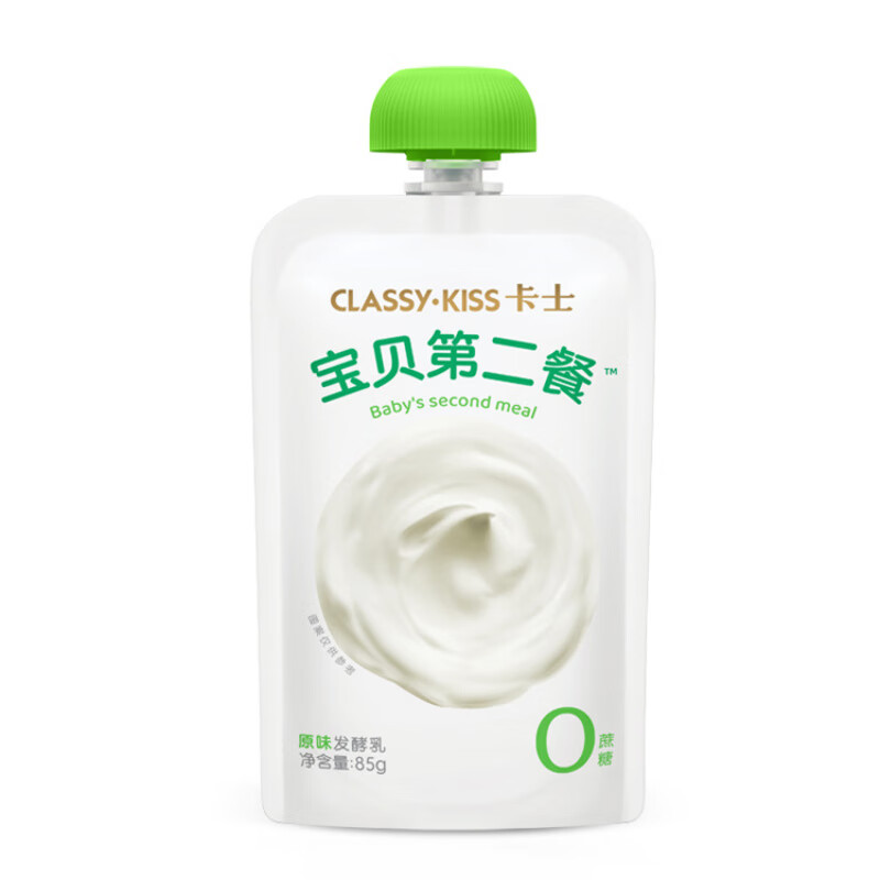 卡士低温酸奶第二餐无蔗糖0添加原味高钙儿童酸奶整箱 原味85g【无蔗糖】 6袋