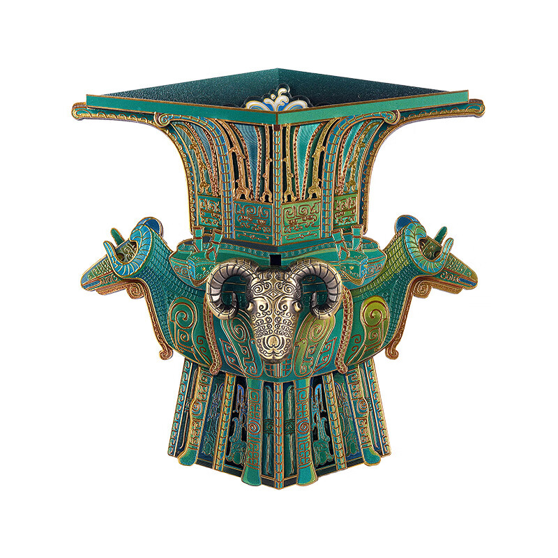 中国国家博物馆四羊青铜方尊木质冰箱贴国博创意文创带灯装饰品送朋友情人节礼物 四羊青铜方尊木质冰箱贴