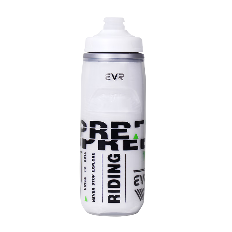 EVR騎行水壺保冷水杯擠壓式出水 黑白色 620ML