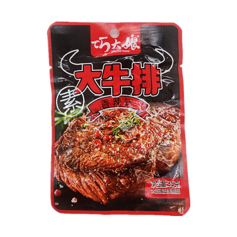 黑鸭香辣味甜辣片混搭劲道休闲零食小吃 巧大娘大牛排香辣味28g*10包