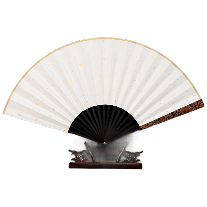 紫芳齋紫芳齋宣紙折扇中國(guó)風(fēng)雕刻空白扇子文玩古風(fēng)折疊扇夏季書法題字繪畫扇灑金diy扇面可定制