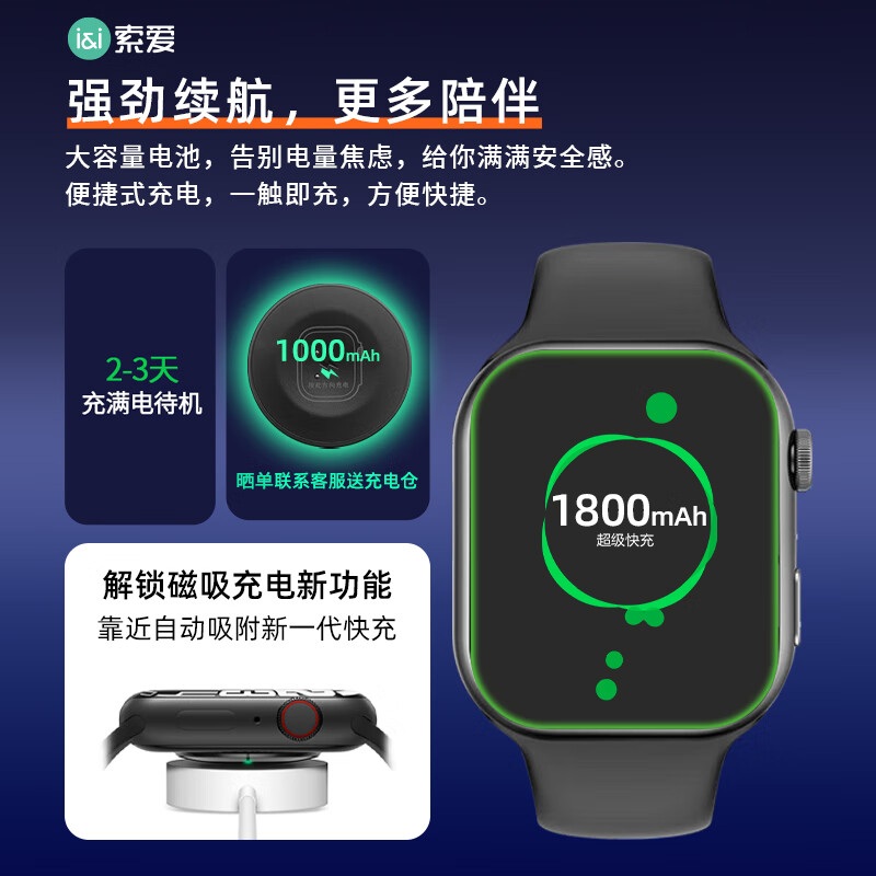 索爱T7智能电话手表GPS可插5G卡全网通蜂窝版初高中学生抽拉旋转摄像心率血氧拍照防水NFC成人男女礼物 香槟金顶配版【微Q抖+WIFI下载+应用监管】