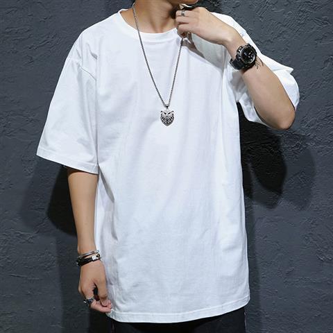 190cm加长版120-300斤纯黑色大码t恤男240/280斤大胖子纯加肥加大码