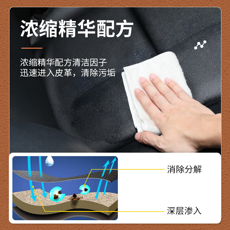 牛魔王激亮真皮啫喱 皮革清洁剂护理剂 汽车内饰清洁座椅保养剂 原装进口 530ml 1瓶