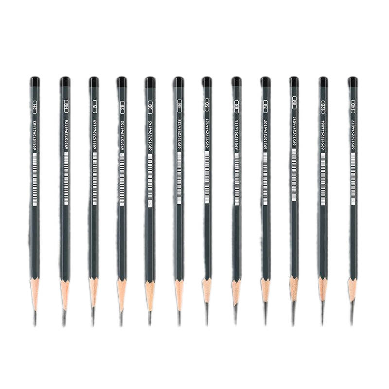 馬可（MARCO）馬可素描鉛筆套裝hb2b繪畫鉛筆美術生專用馬可鉛筆4b8b14b原木美術用品軟中硬初學者速寫畫畫工具 【7003】常用6款*各1支（初學體驗）