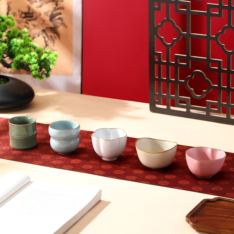 上新了文创 故宫生日礼物茶杯礼盒 主人杯工夫茶陶瓷乔迁伴手礼送人 宫吉祥五象茶杯套装