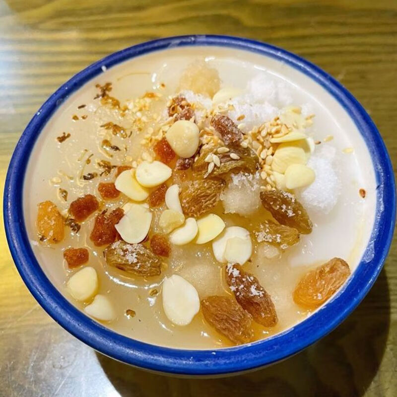 天橋茶湯李北京特產(chǎn)八寶杏仁茶藕粉牛骨髓油茶面正宗茶湯面 八寶杏仁茶【半斤】
