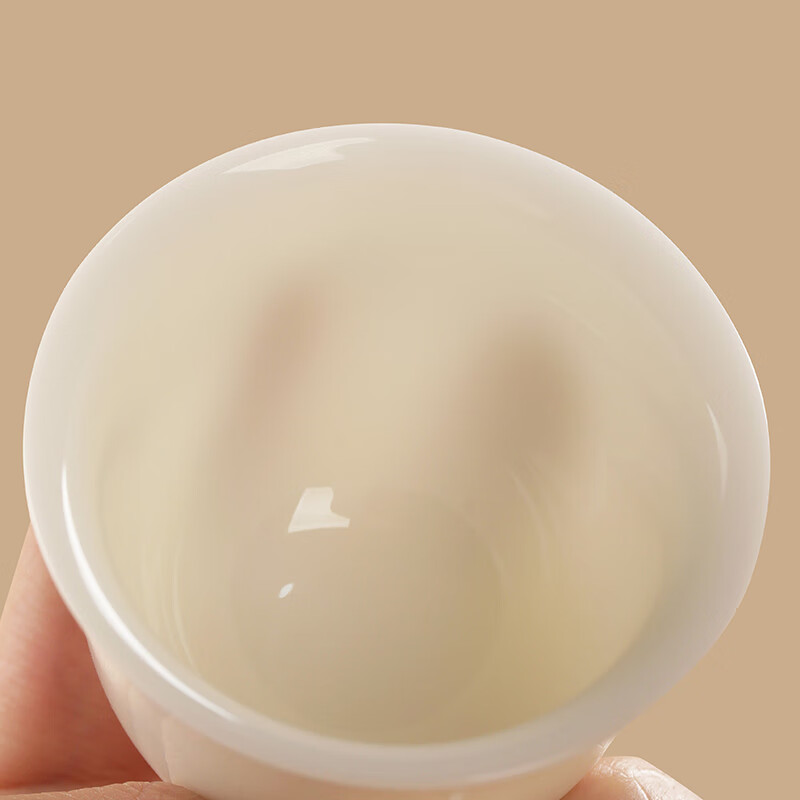 钰铨龙门 冰清玉洁琼瑶盖碗大套组 德化传统中国白瓷高端泡茶碗茶具礼盒装 琼瑶盖碗大套组-玉润杯