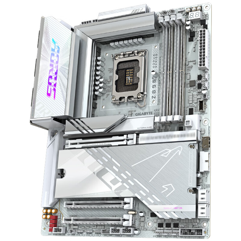 技嘉Z890 电脑主板 AORUS冰雕/小雕/魔鹰/超级雕/大雕 支持Ultra7 265KF/U9 285KF CPU Z890 A PRO ICE【电竞冰雕WiFi7】 DDR5 单主板