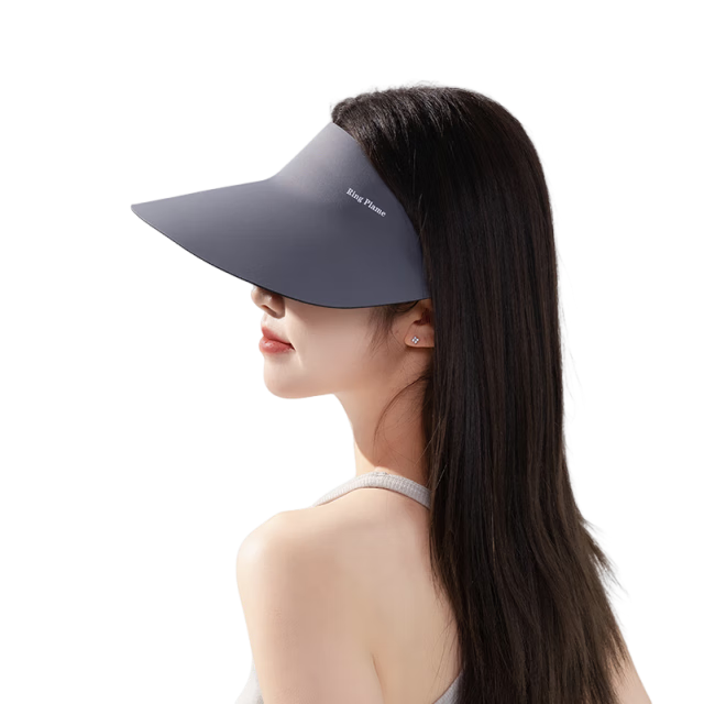 雅鹿无痕一体防晒帽女夏季新款大帽檐空顶帽子遮阳可折叠太阳帽男