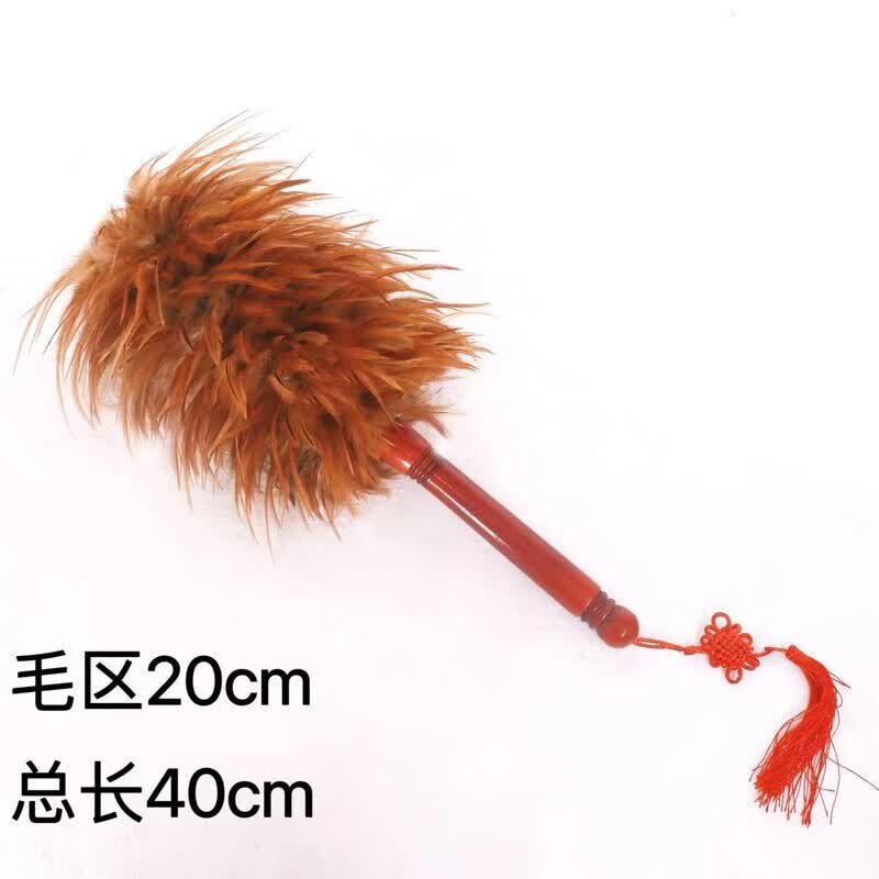 老式鸡毛掸子加厚纯手工小木柄家用汽车用除尘禅子扫灰家务清洁不