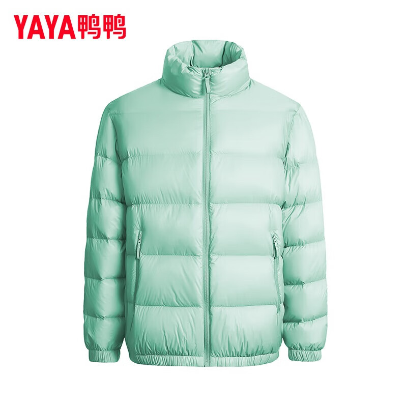 鸭鸭（YAYA）短款羽绒服女冬季新款鸭绒面包服立领时尚通勤百搭保暖女装外套 砖红色 XS 【100斤以内】