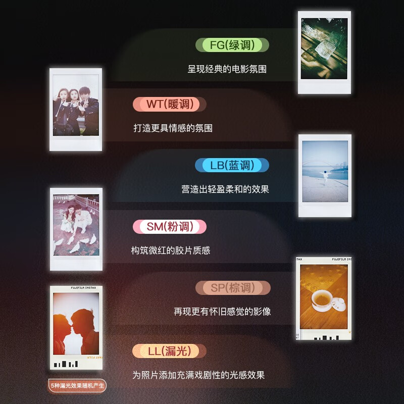富士(FUJIFILM) instax mini99 立拍立得 相机相纸礼盒套装傻瓜相机送礼女友同学情人节赠礼生日礼物礼品照相 经典黑 套餐C【官方标配+20张白边相纸】
