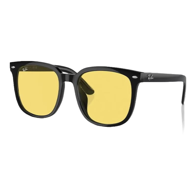 雷朋RayBan太陽(yáng)鏡時(shí)尚新款休閑防曬顯臉小男女同款太陽(yáng)嚴(yán)眼鏡墨鏡4401 601/85 黑色鏡框/黃色鏡片