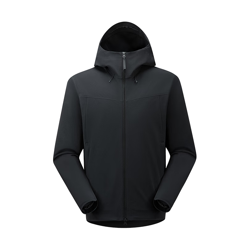 巍德（VAUDE）博登軟殼衣男防潑水防風(fēng)戶外登山騎行軟殼春季連帽外套VG2436105