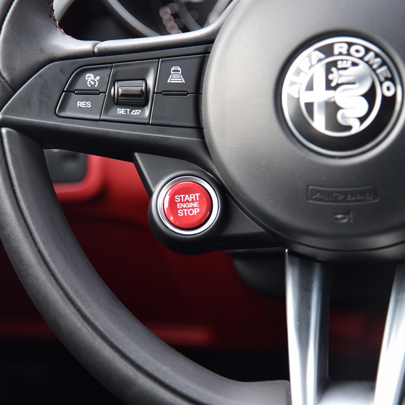 车文道 适用于阿尔法罗密欧giulia stelvio一键启动开关按钮总成改装