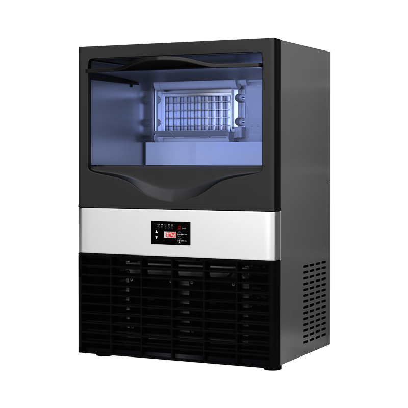 猛世制冰機商用奶茶店設(shè)備小型咖啡店方冰大型造冰機大容量冰塊機MS-BJ45 45冰格