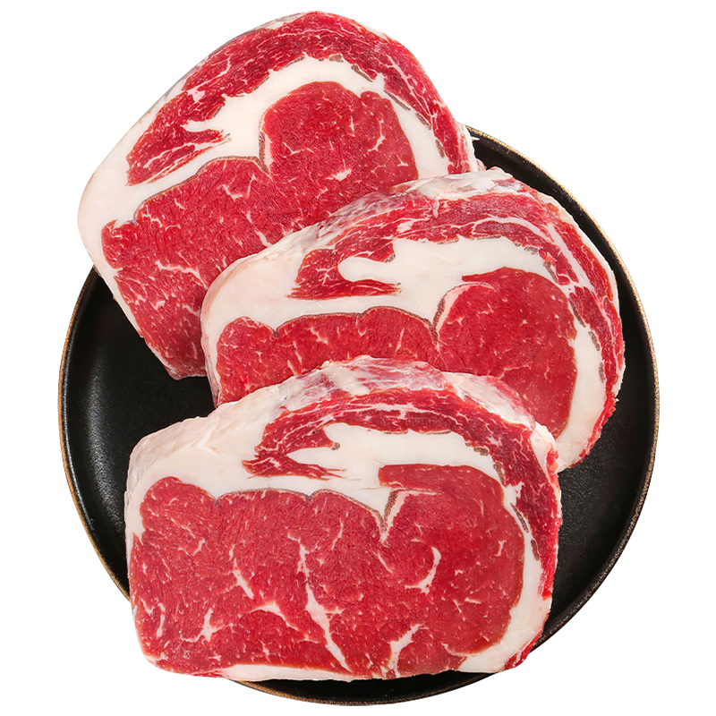 格林小熊澳洲进口S级草饲眼肉牛排 净重3.8斤 原切健身雪花 源头直发包邮