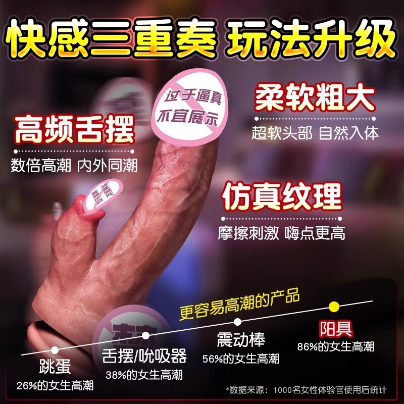 释然女性专用仿真阳具震动棒 入阴自慰跳蛋真实女用炮机成人情趣用品 加温摇摆伸缩遥控有舌舔款 夫妻房事情趣助爱工具成人情趣用品
