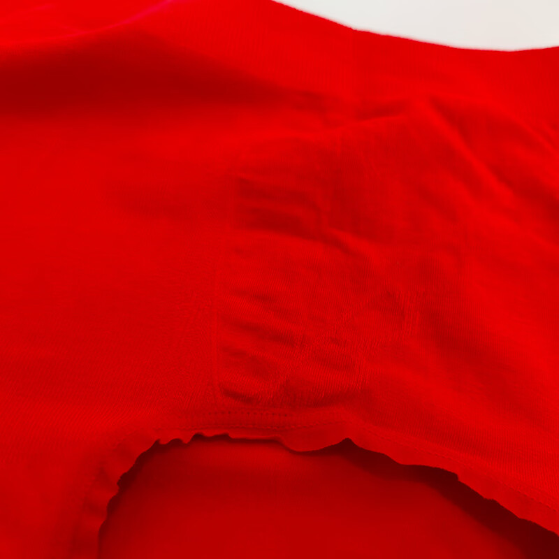 三枪女士内裤一休织高腰薄款柔软透气三角裤衩均码款妈妈内裤 中国红 均码 (155-170/80-95)