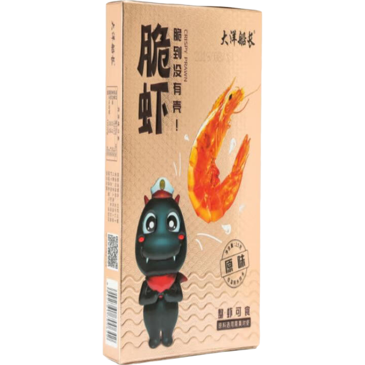 大洋船長大洋脆蝦即食非油炸烤蝦干孕婦營養(yǎng)解饞海味海鮮零食青島特產(chǎn)