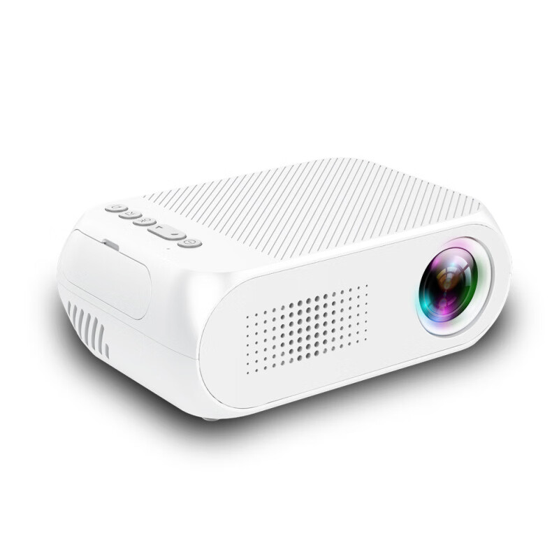 樂佳達(dá)（LEJIADA）新YG320迷你投影儀家用LED便攜高清1080P微型家 白色 美規(guī)