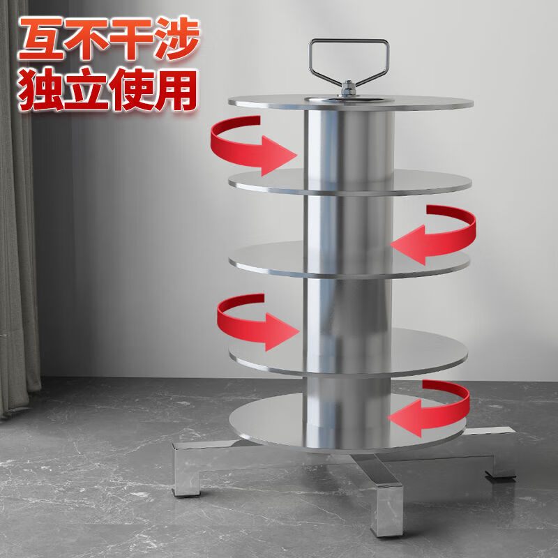 电线放线器放线架多盘可独立旋转放线神器电工使用放线架子不锈钢 小号不锈钢 3盘款【一起转动款】