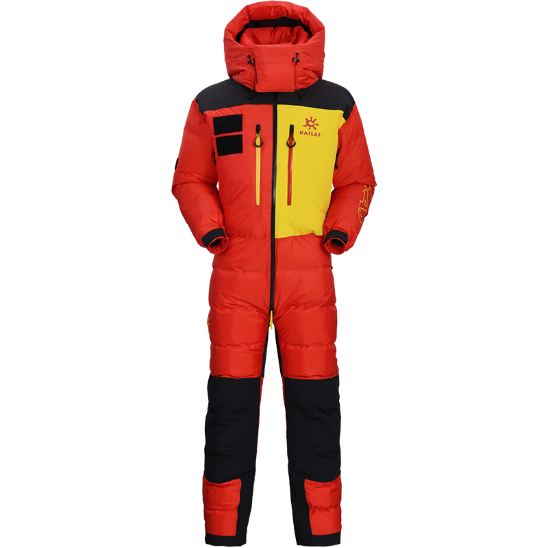 KAILAS凱樂石男款8000GT連體羽絨服GTX防風900蓬鵝絨保暖高海拔攀登服 KG2343241 女款 火焰紅 S