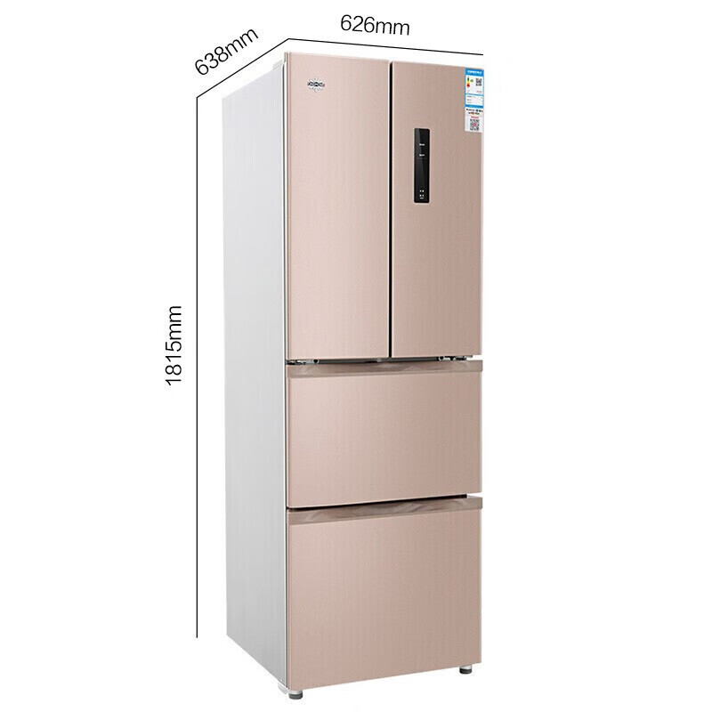 格力（GREE）晶弘冰箱法式多门三门变频风冷无霜WIFI智控离子净味300升静音节能京东小家智能生态 BCD-303WIPQCL/玫瑰金