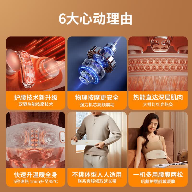 倍轻松(breo)【封神再临】联名版Y3 腰部按摩器 暖宫按摩腰带腰肌劳损凸出热敷震动 高档实用生日礼物 【封神再临】联名版-Y3肌活腰带