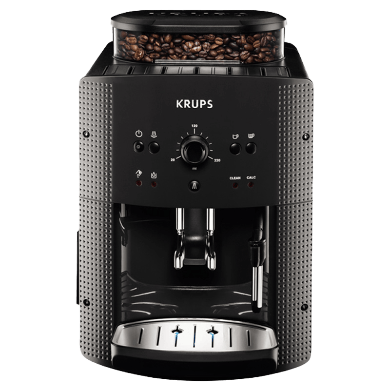krups克鲁伯【国家补贴】全自动咖啡机家用意式现磨一体机自带奶泡器欧洲原装进口 EA810B80（黑灰色）