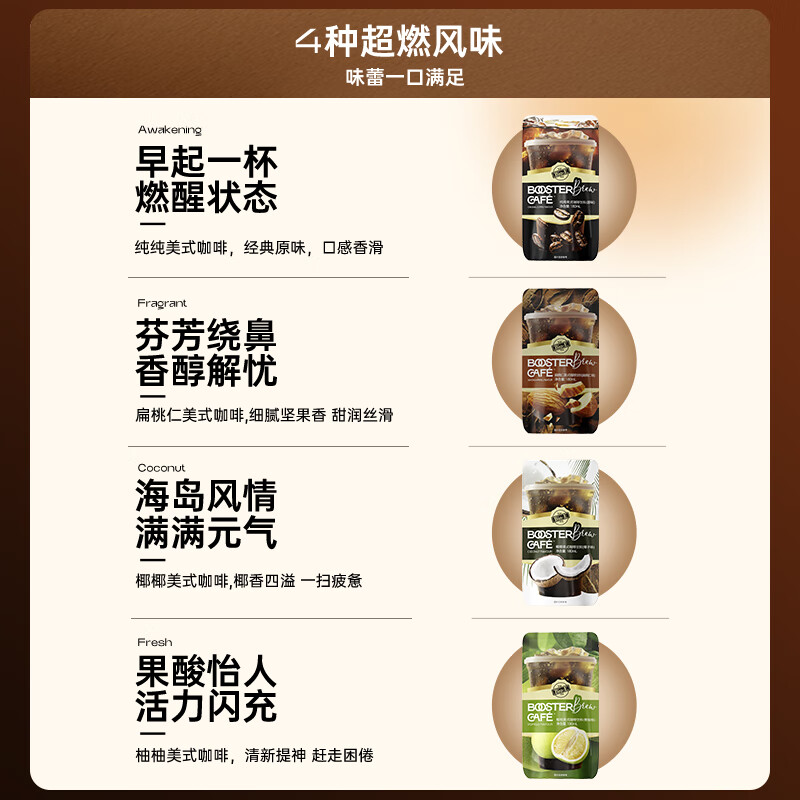 Bio-E【Angelababy同款】超燃口袋液体咖啡 bioe美式黑咖啡0脂袋装即饮 【赠1袋+吸管5根】纯纯美式180ml*5袋