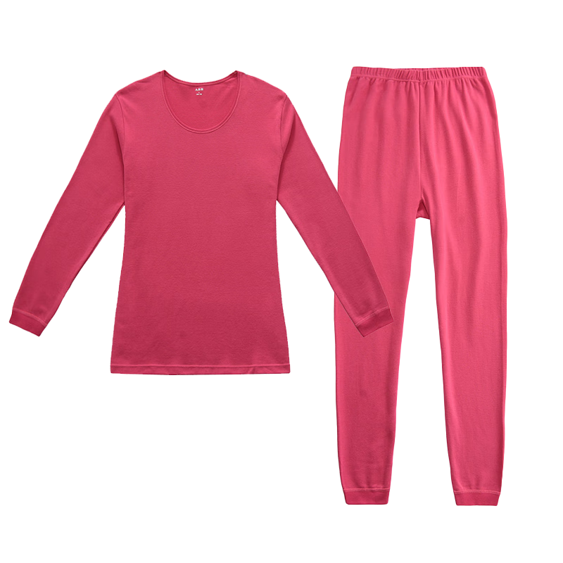 AB秋冬新品女純棉新疆長絨棉秋衣秋褲打底保暖內(nèi)衣套裝 中妃 L