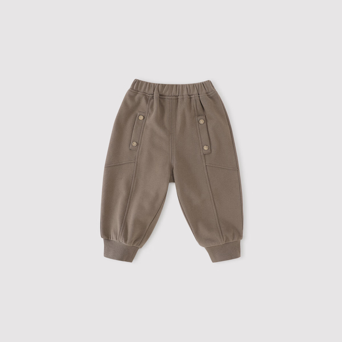 巴厘小猪儿童休闲裤男童束脚裤2025新款春秋季宝宝卫裤婴幼儿长裤女童裤子 雾灰 90