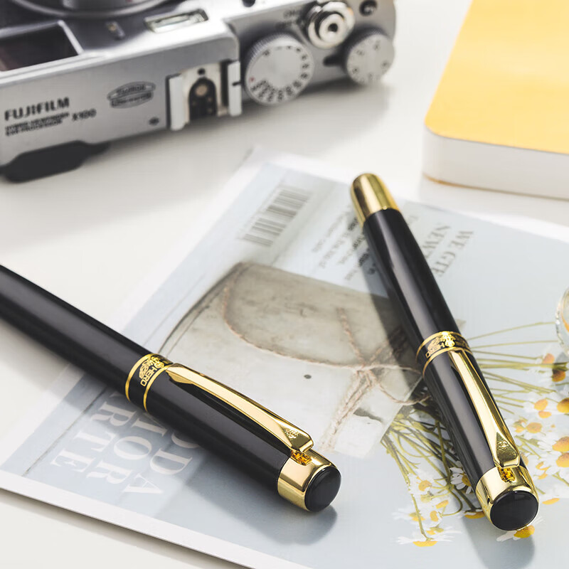 英雄（HERO）9018钢笔明尖铱金笔美工笔练字书法钢笔学生笔签字笔生日礼物商务办公笔 弯尖美工笔（约0.7mm）