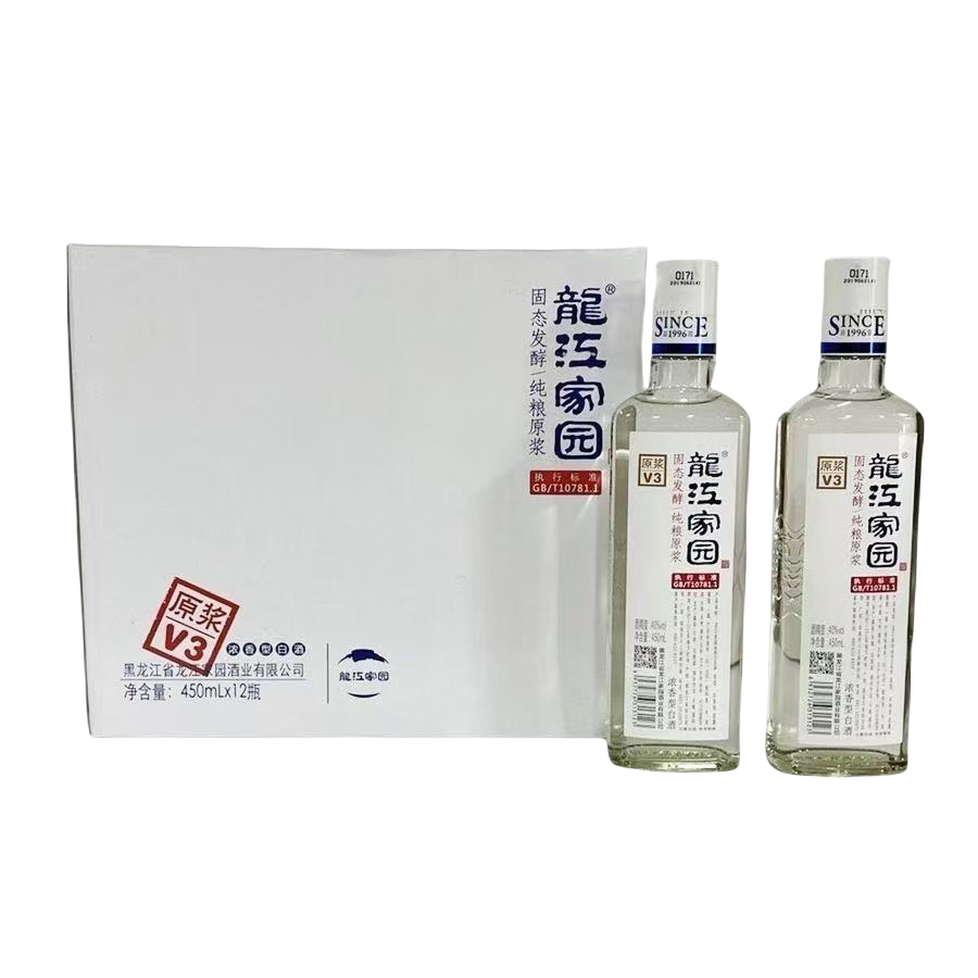 龙江家园酒整箱42度东北白酒【喜酒】 42度 500ml 12瓶 原浆v3
