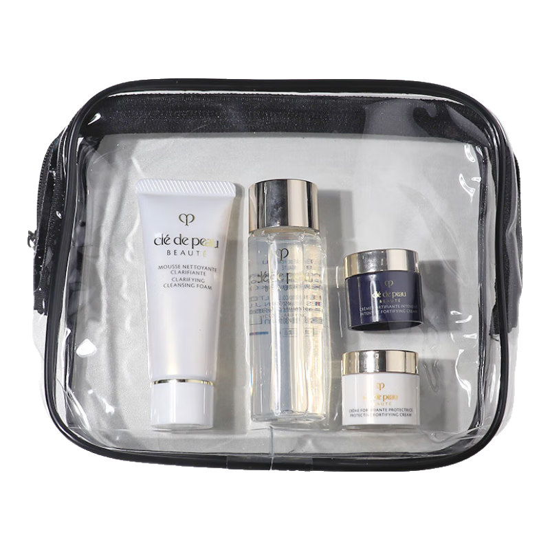 肌膚之鑰(Cle de Peau)光采水乳三件套護(hù)膚品旅行套裝女士媽媽化妝品全套補(bǔ)水緊致 送人 清爽潔面+水+日霜+晚霜 送洗漱