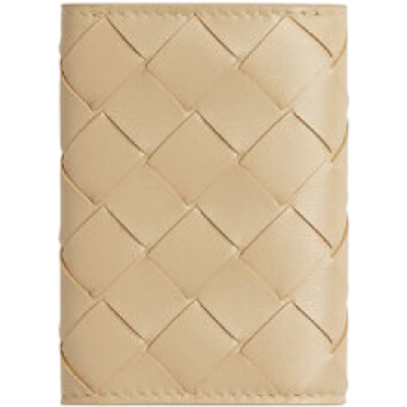 葆蝶家（BOTTEGA VENETA）女士迷你棕色小羊皮三折錢(qián)包 666944VCPP39776666944VCPP39776 棕色