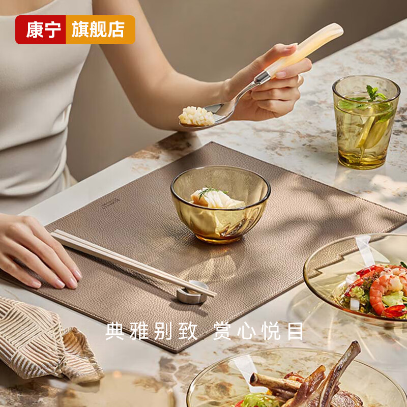 CORELLE康宁玻璃碗具家用饭碗餐具简约碗纯色米饭碗面碗汤碗沙拉VISIONS 晶炫110mm小碗饭碗*2只装