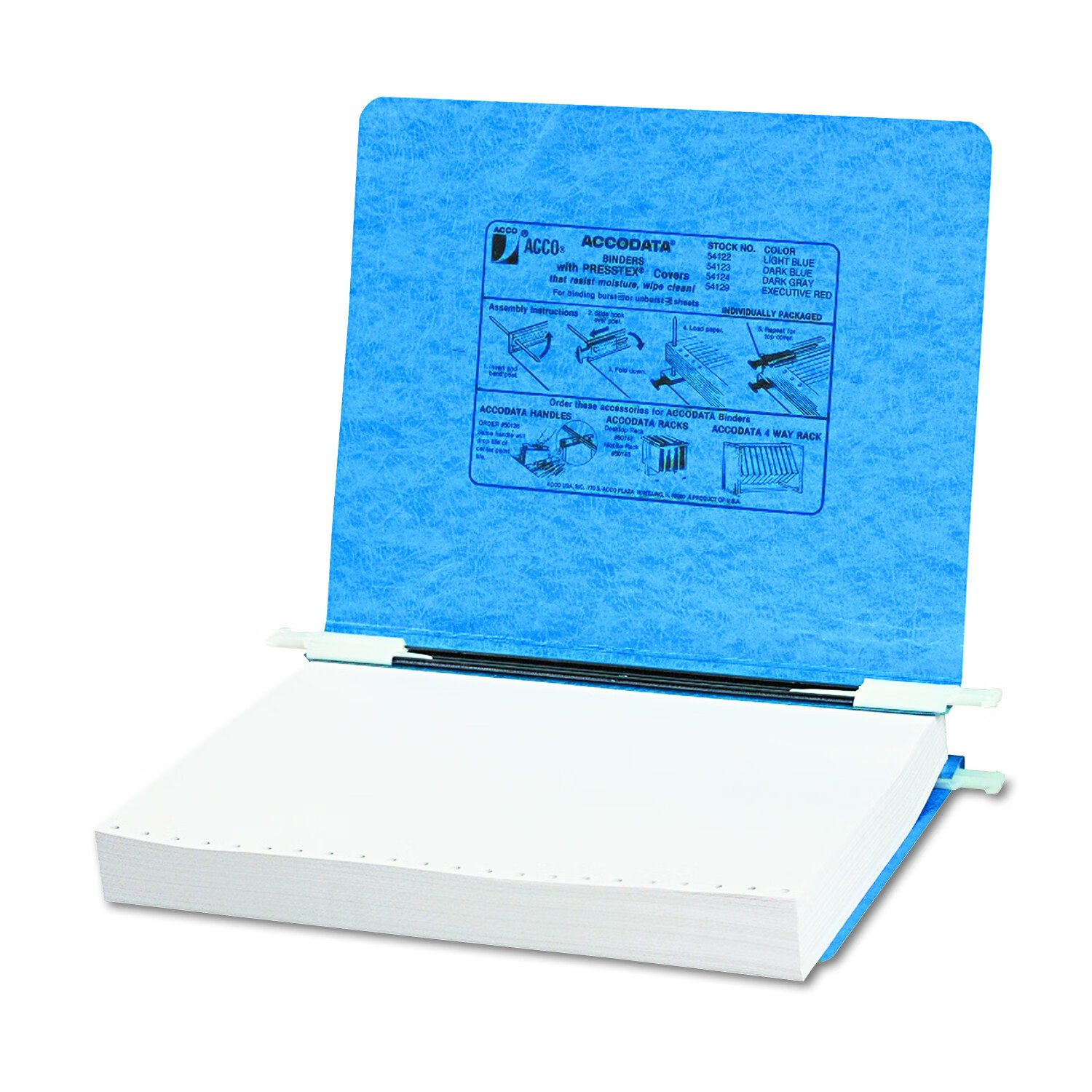 AccoACCO Brands ACCO 纸板悬挂式数据活页夹 8.5 x 11 英寸 浅蓝色
