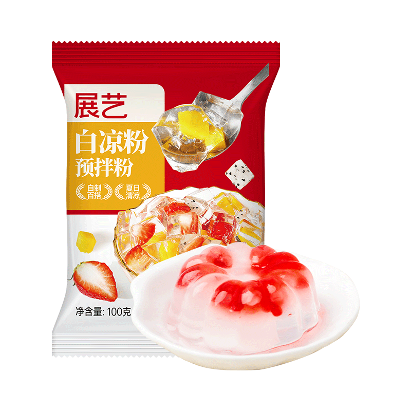 展艺烘焙原料 白凉粉 家用仙草冰粉 清补凉魔芋凉虾儿童果冻粉 100g