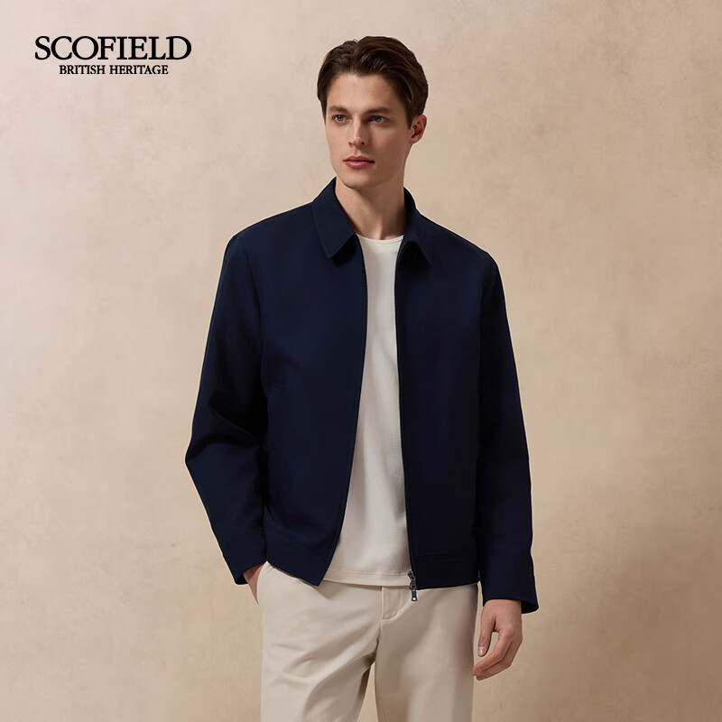 Scofield男装25年春季新款英式复古翻领时尚户外夹克外套 藏青色 常规 L (175)