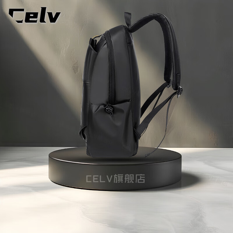 CELV品牌 双肩包男新款背包男轻便大容量旅行包防泼水皮膜电脑包书包 雅灰色 30*45*15cm