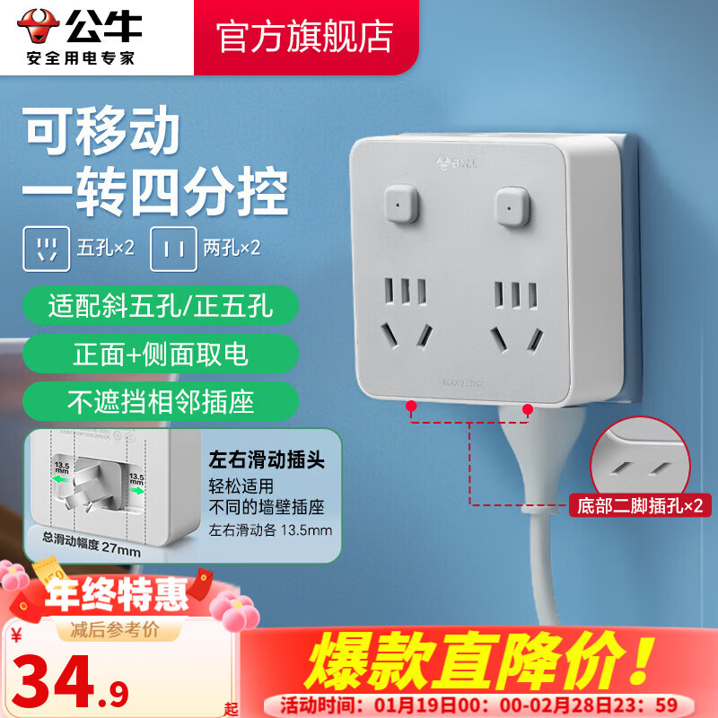 ���ڲ�������ţ��BULL�� ���� /����/һת��๦�ܲ���/������86��ǽ�ڲ���/���������ҡ����� 86�� �ɵ�ʽһת�ķֿز�����ʯ��93023S