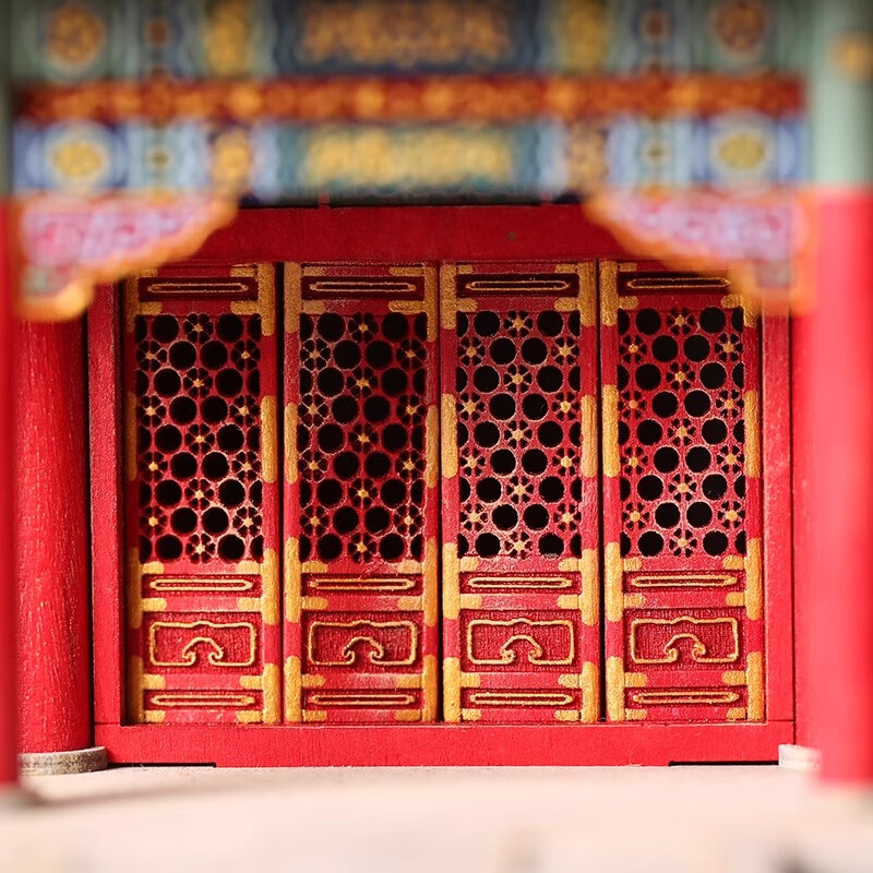 隐榫故宫角楼榫卯积木中国木质古建筑拼装玩具模型男女孩送礼生日礼物 保和殿【典藏款1:110】